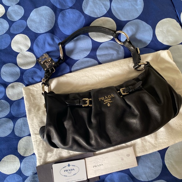 SOLD Black leather Prada shoulder bag - Picture 6 of 6